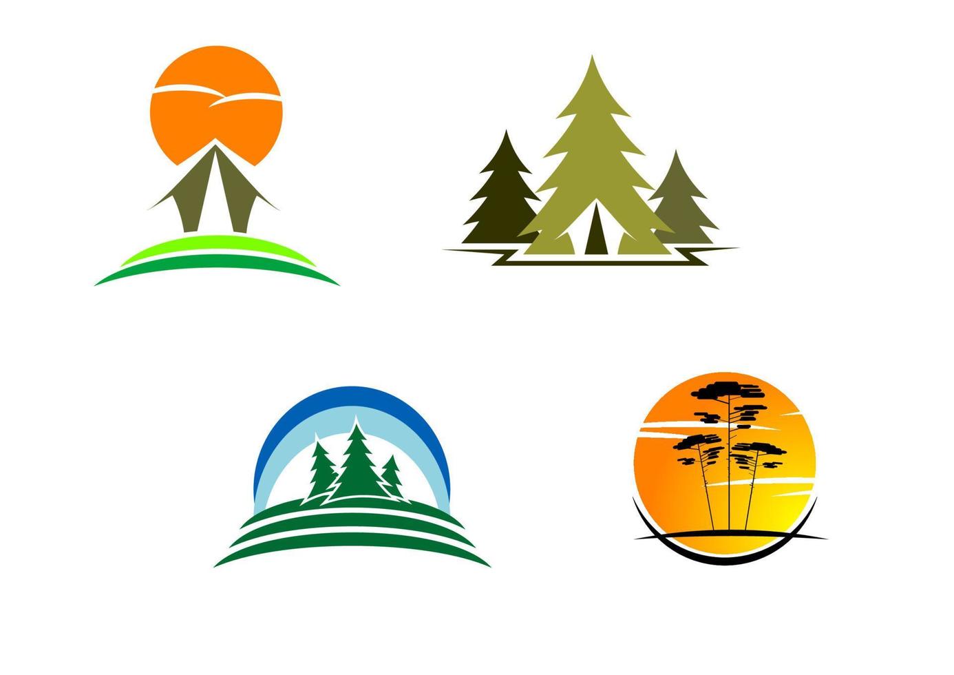 Tourism and travel icons or symbols vector