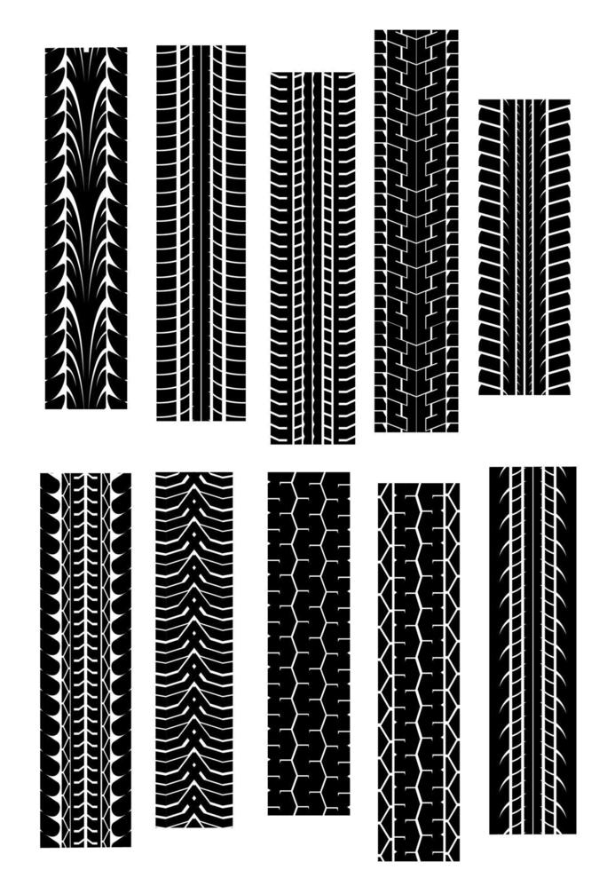 neumáticos y formas de neumáticos vector