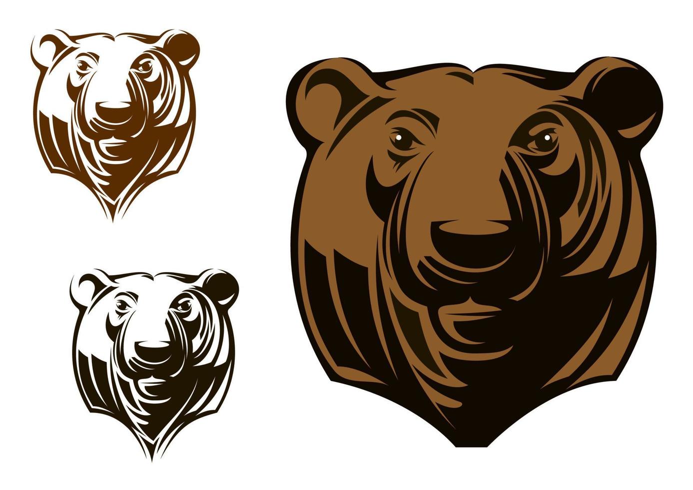 Big grizzly bear vector