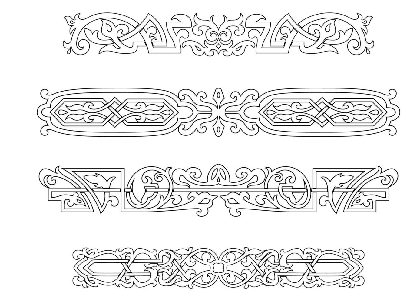 Retro ornaments and borders vector