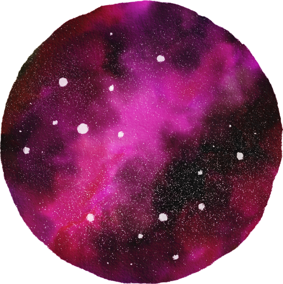 Watercolor galaxy painting png