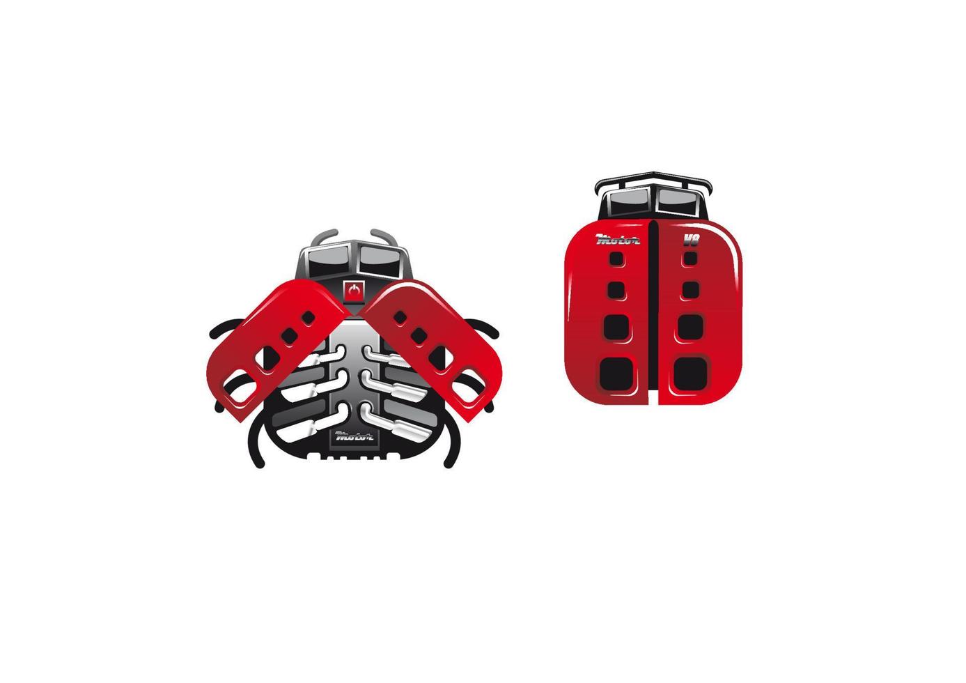 Racing ladybugs icon vector