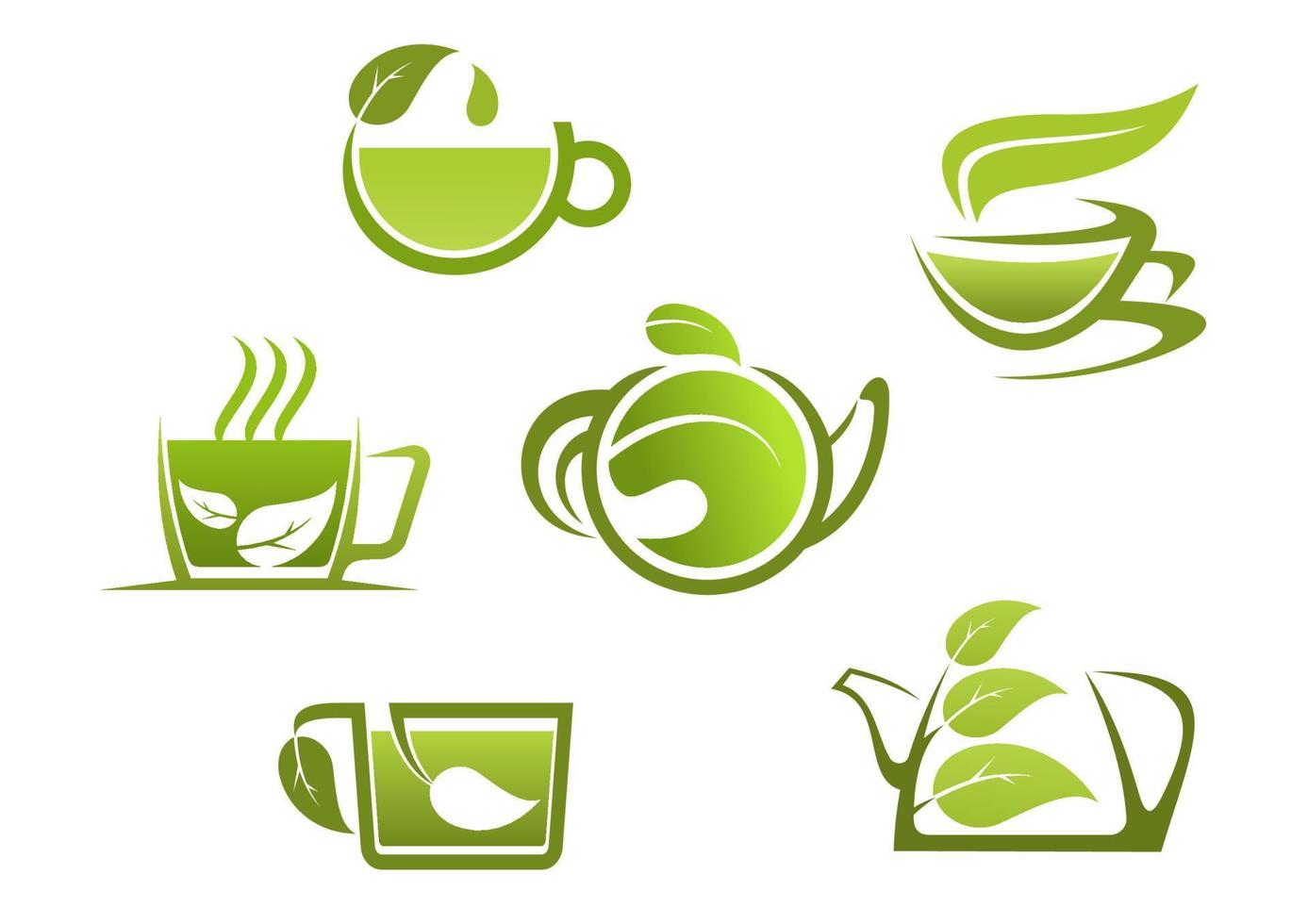 Herbal drinks and tea vector