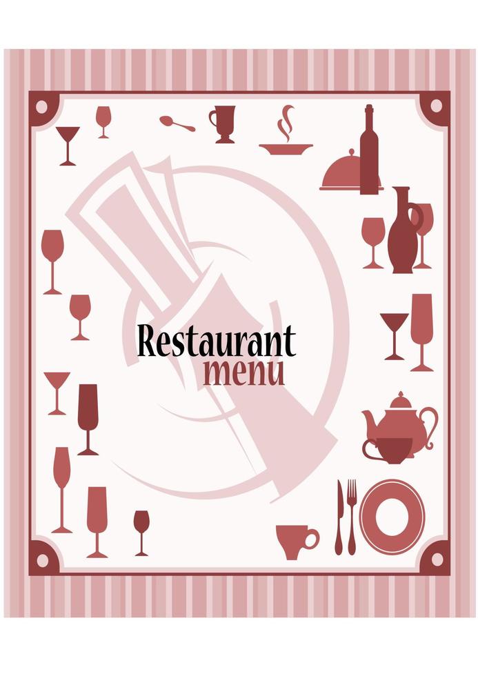Restaurant menu background vector