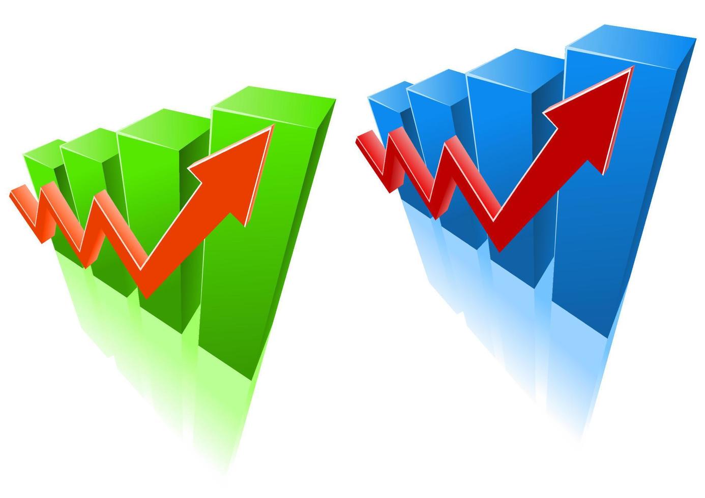 Color graphs and charts vector