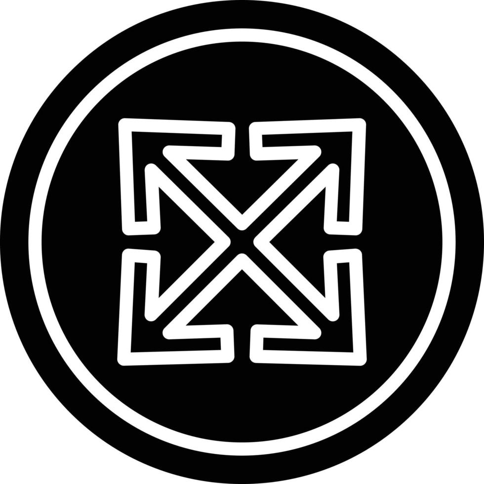 Zoom Arrow Glyph Icon vector