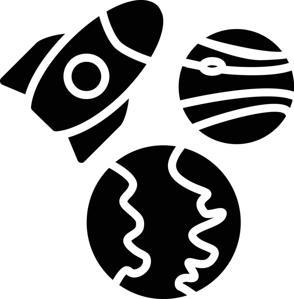 Space Glyph Icon vector