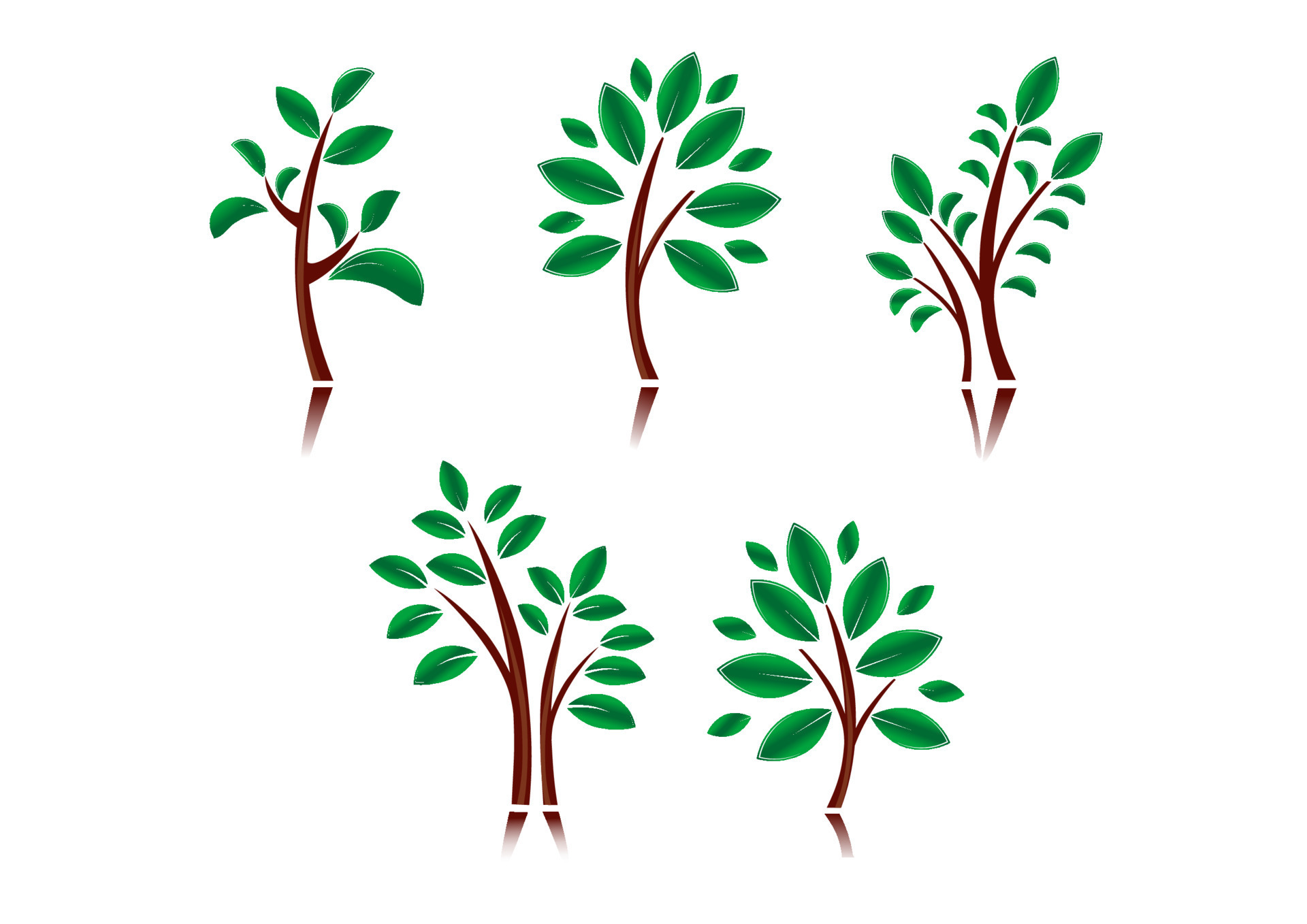 Tree icons and symbols 11215111 Vector Art at Vecteezy
