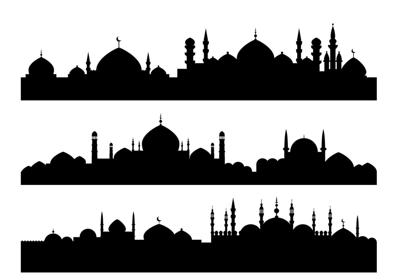 Muslim isolated cityscapes vector