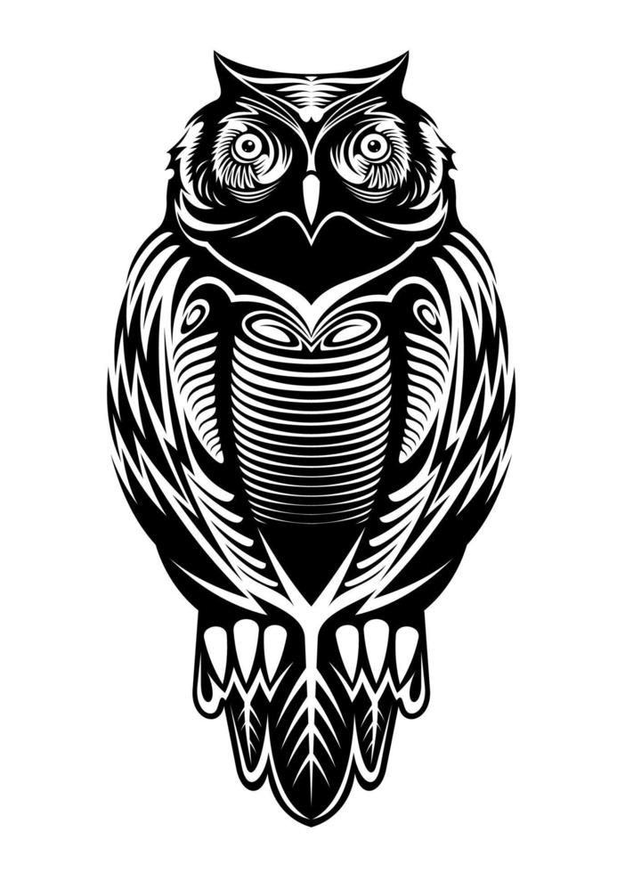 Majestic owl character vector