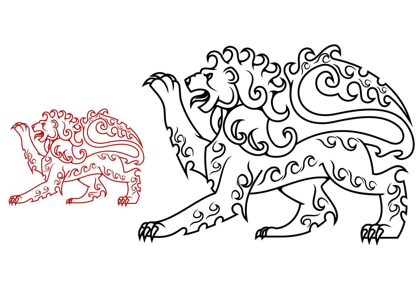 Vintage royal lion vector