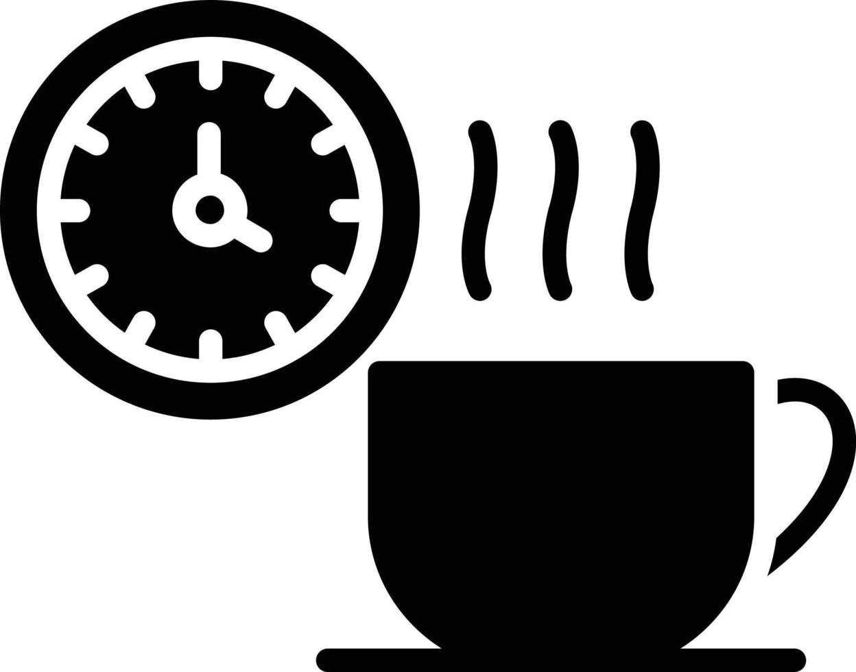 icono de glifo de pausa para el café vector