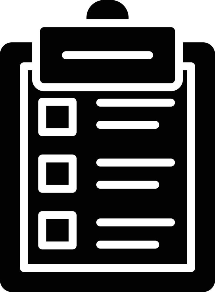 Clipboard Glyph Icon vector