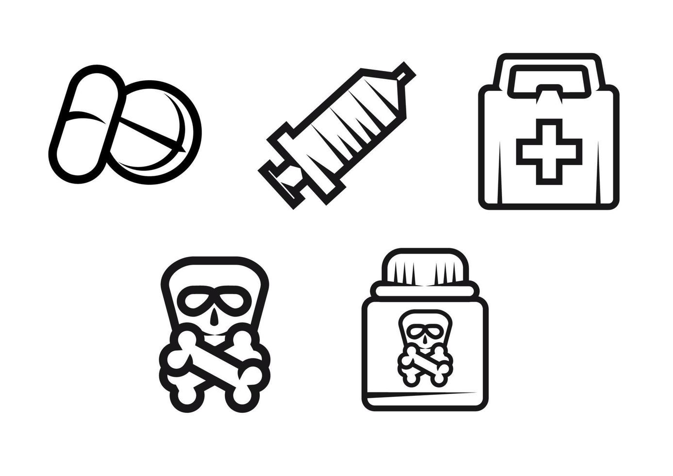 Medicine and medication symbols vector