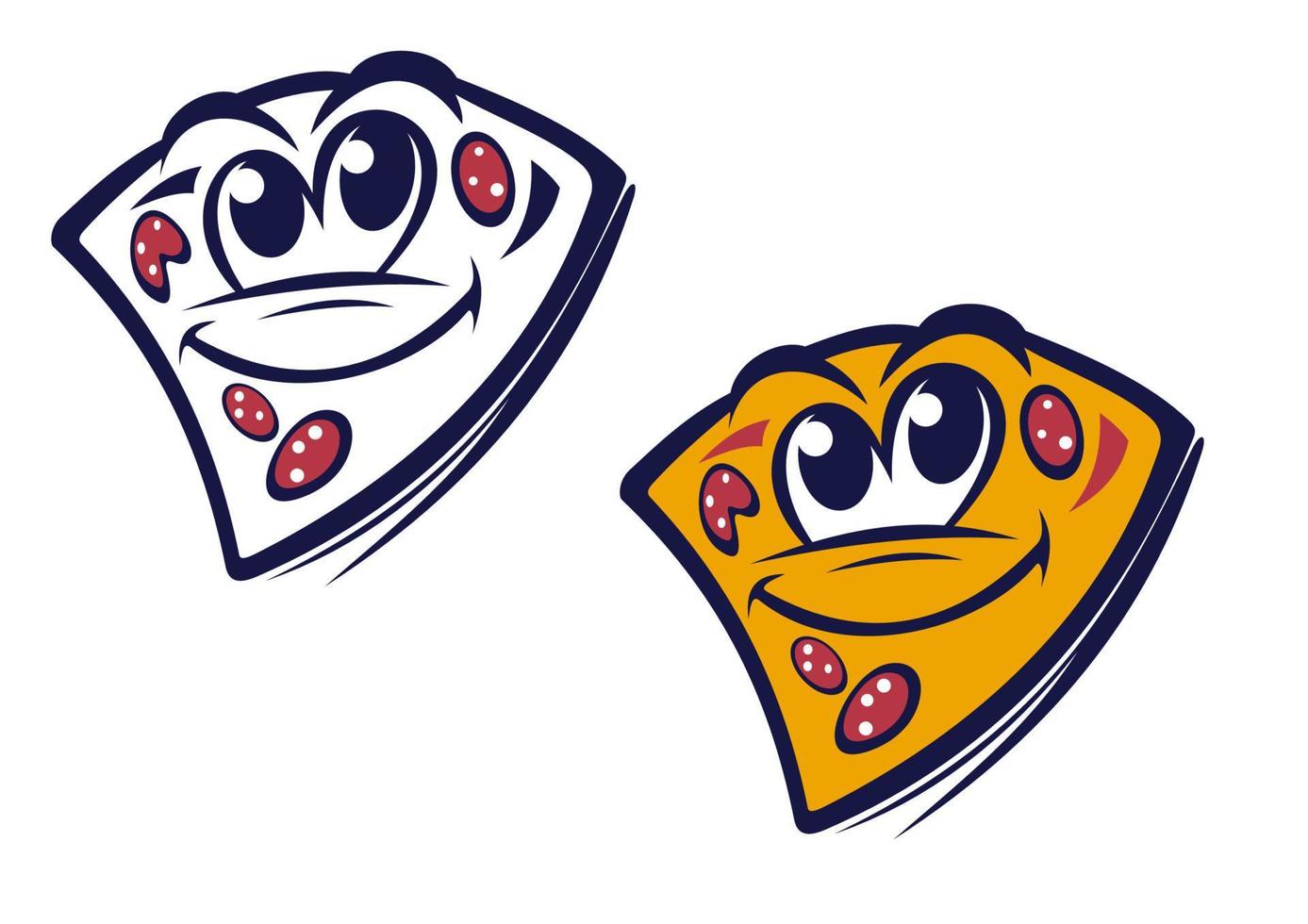 Funny slice of pizza vector