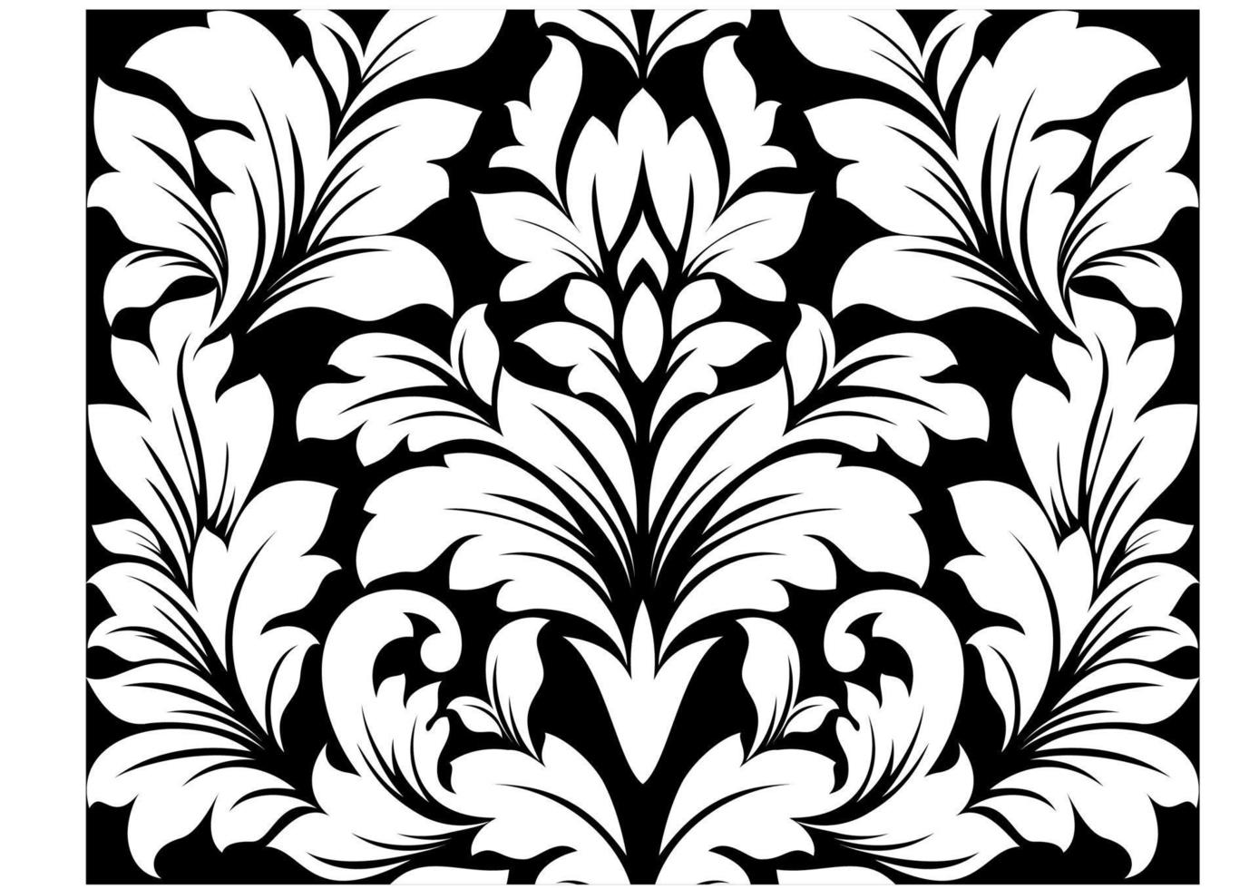 Damask seamless pattern vector