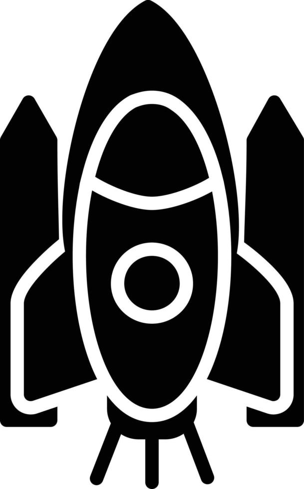 Space Shuttle Glyph Icon vector