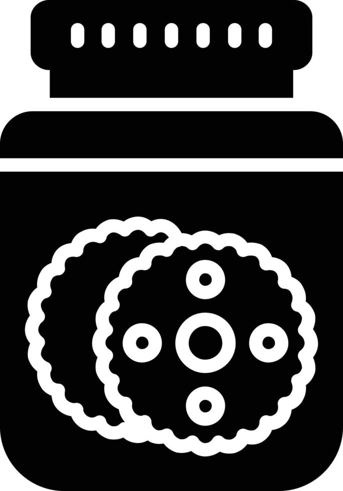 Cookies Jar Glyph Icon vector