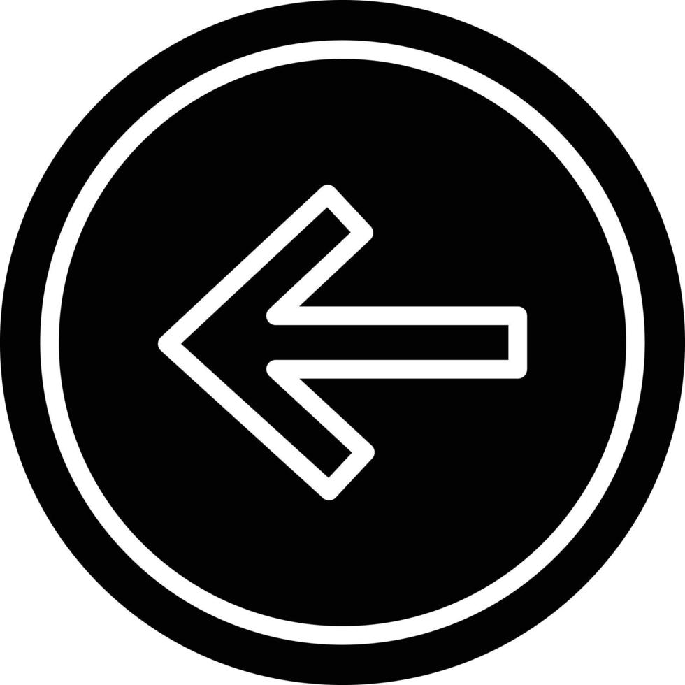 Left Arrow Glyph Icon vector