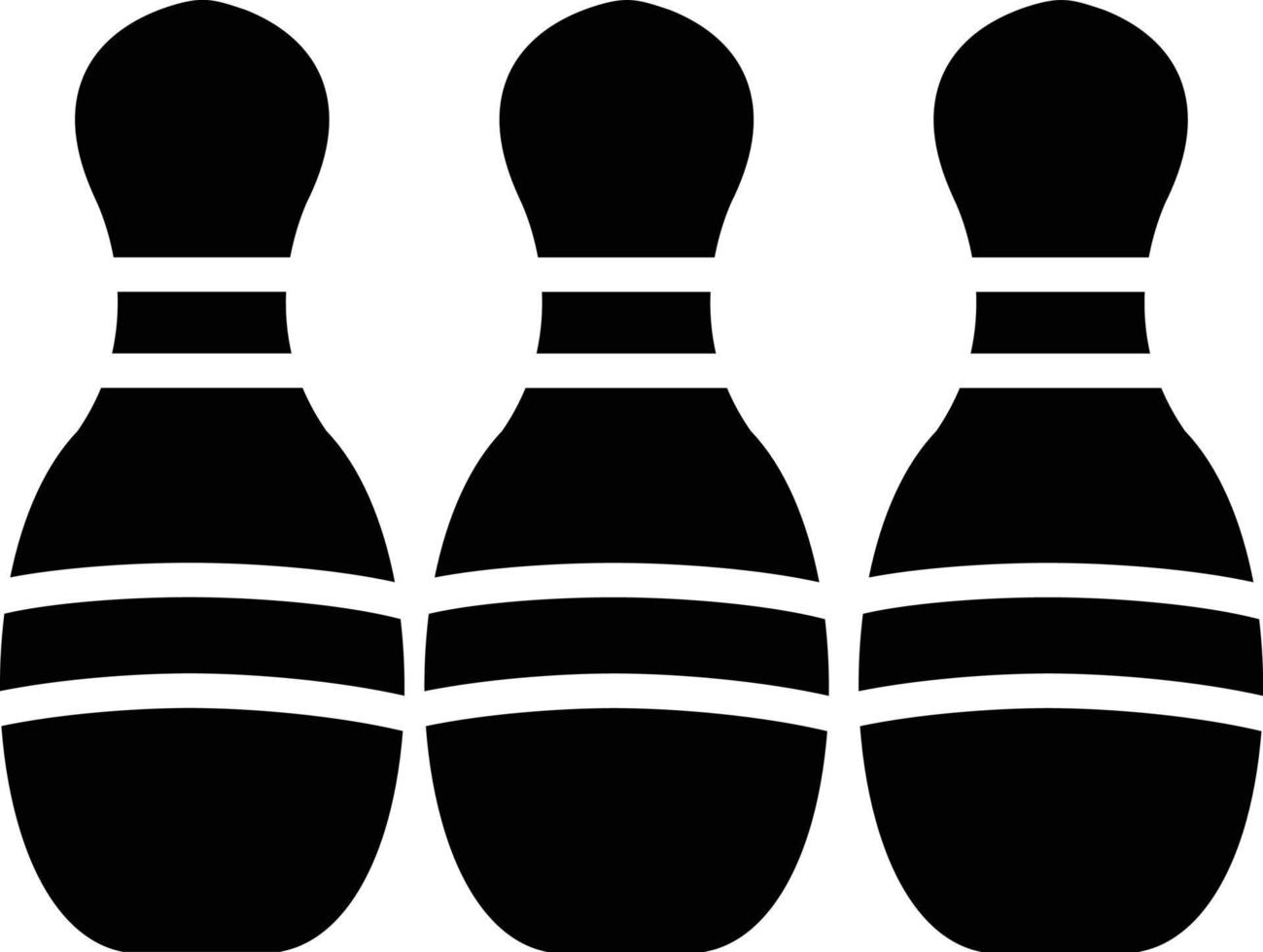 Bowling Pins Glyph Icon vector