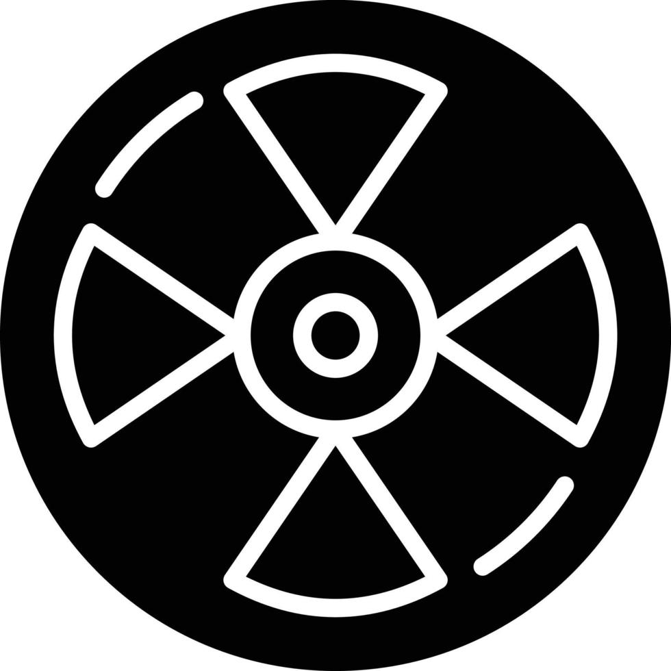 Radiation Sign Glyph Icon vector