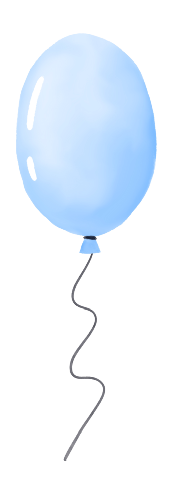 ballon coloré dessiné à la main aquarelle png