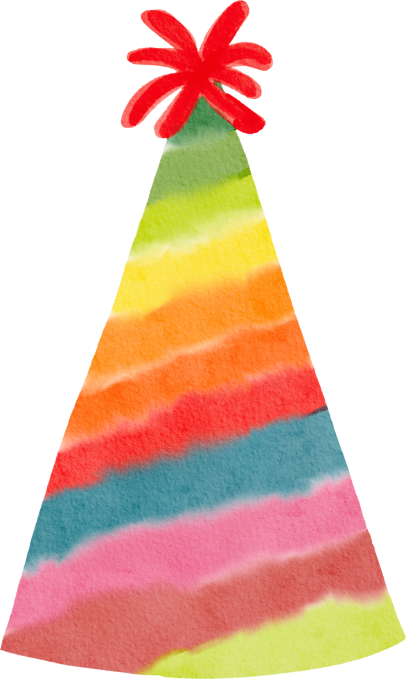 Watercolor Party Hat png