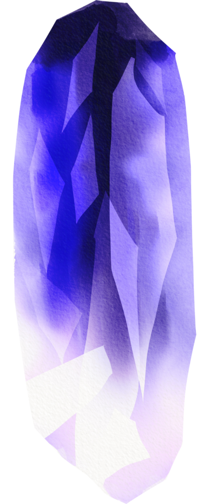 watercolor painted crystal png