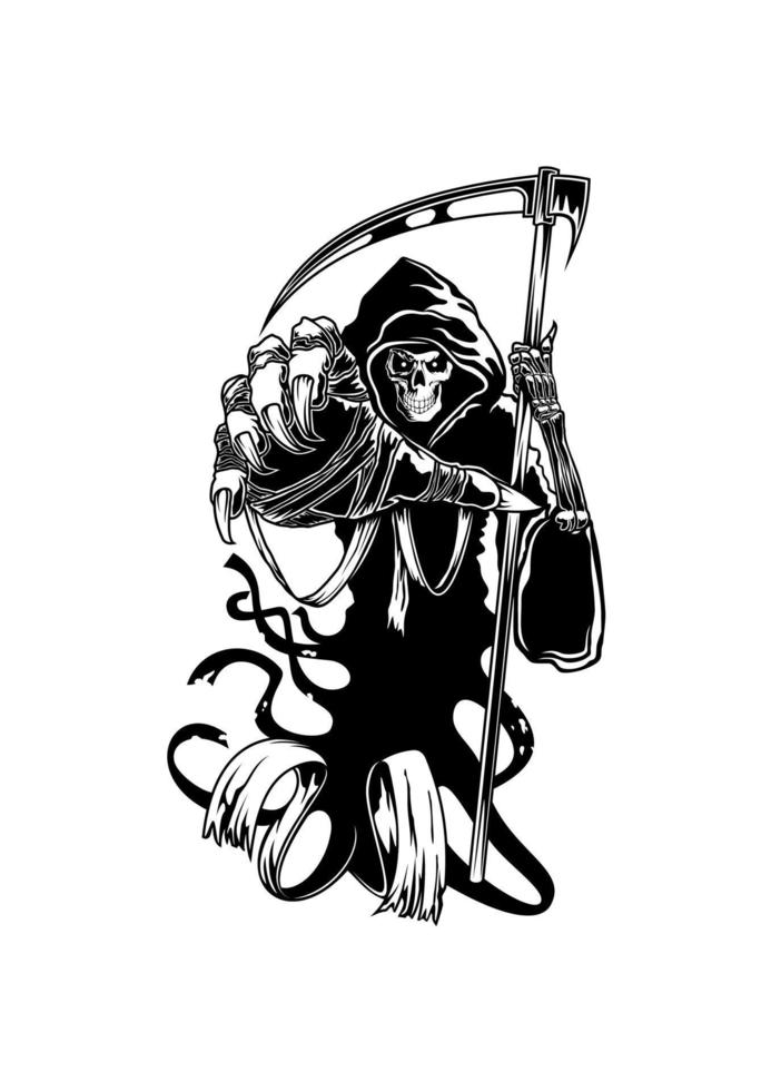 Black death with scythe vector