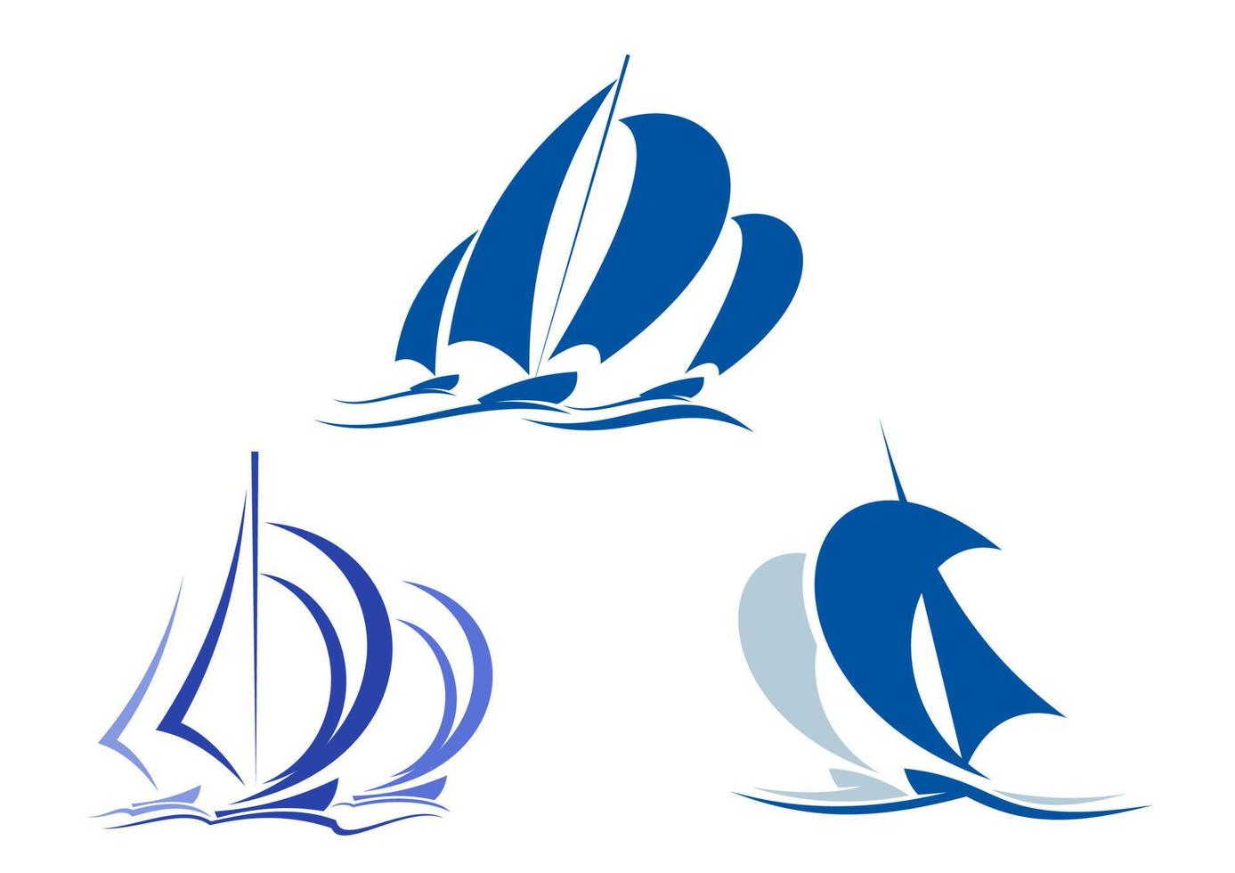 Yachts and sailboats vector