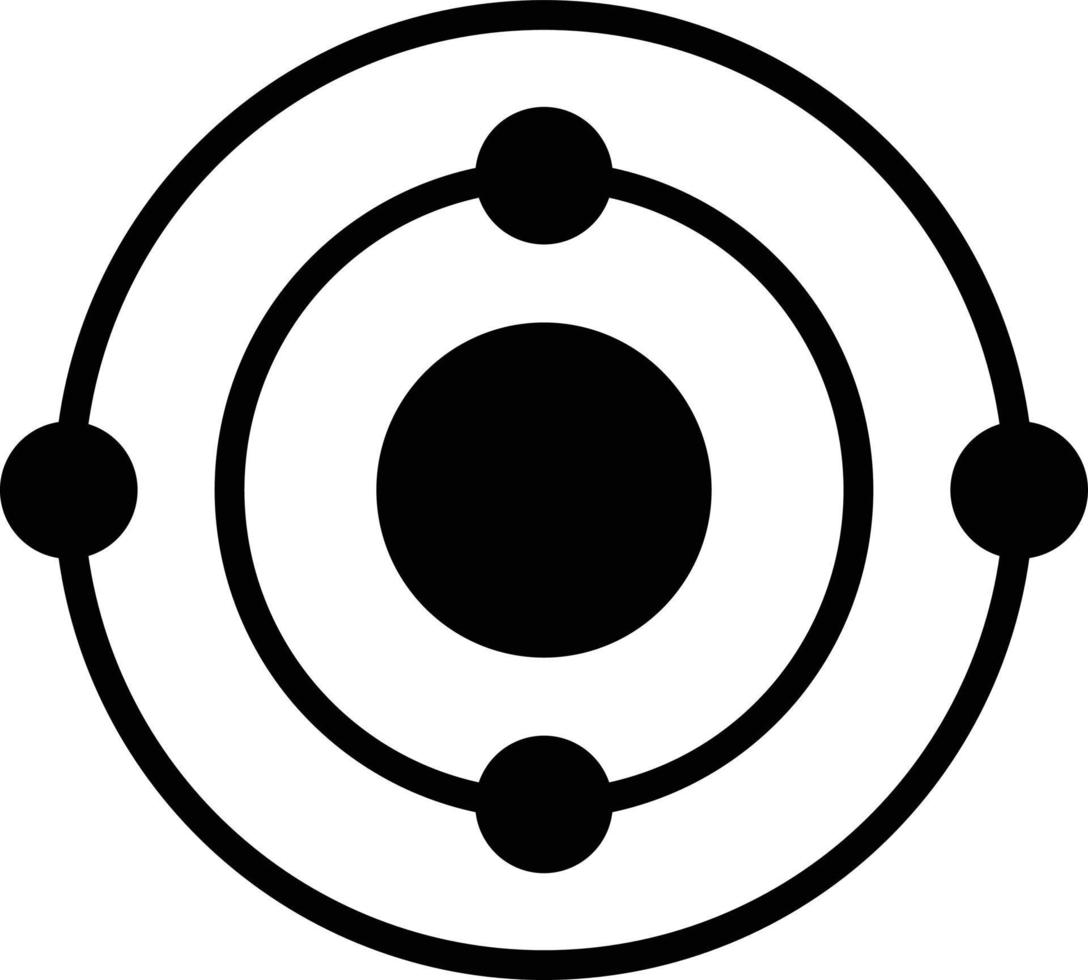 Solar system Glyph Icon vector