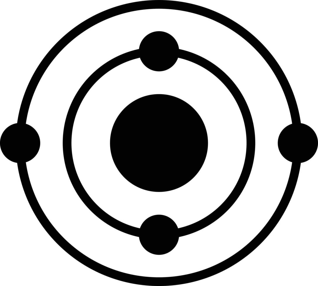 Solar system Glyph Icon vector