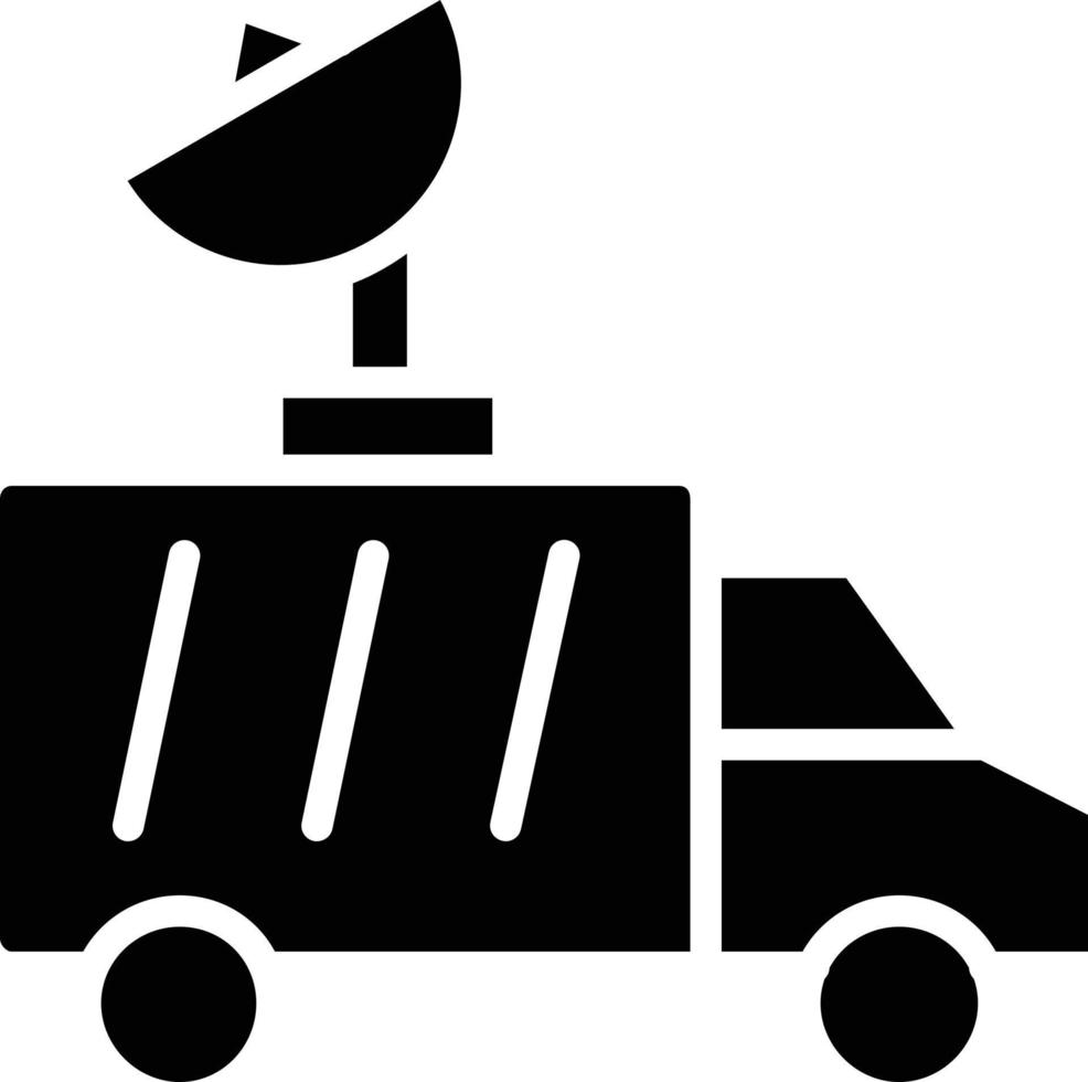 News Van Glyph Icon vector