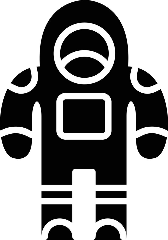 icono de glifo de traje de astronauta vector