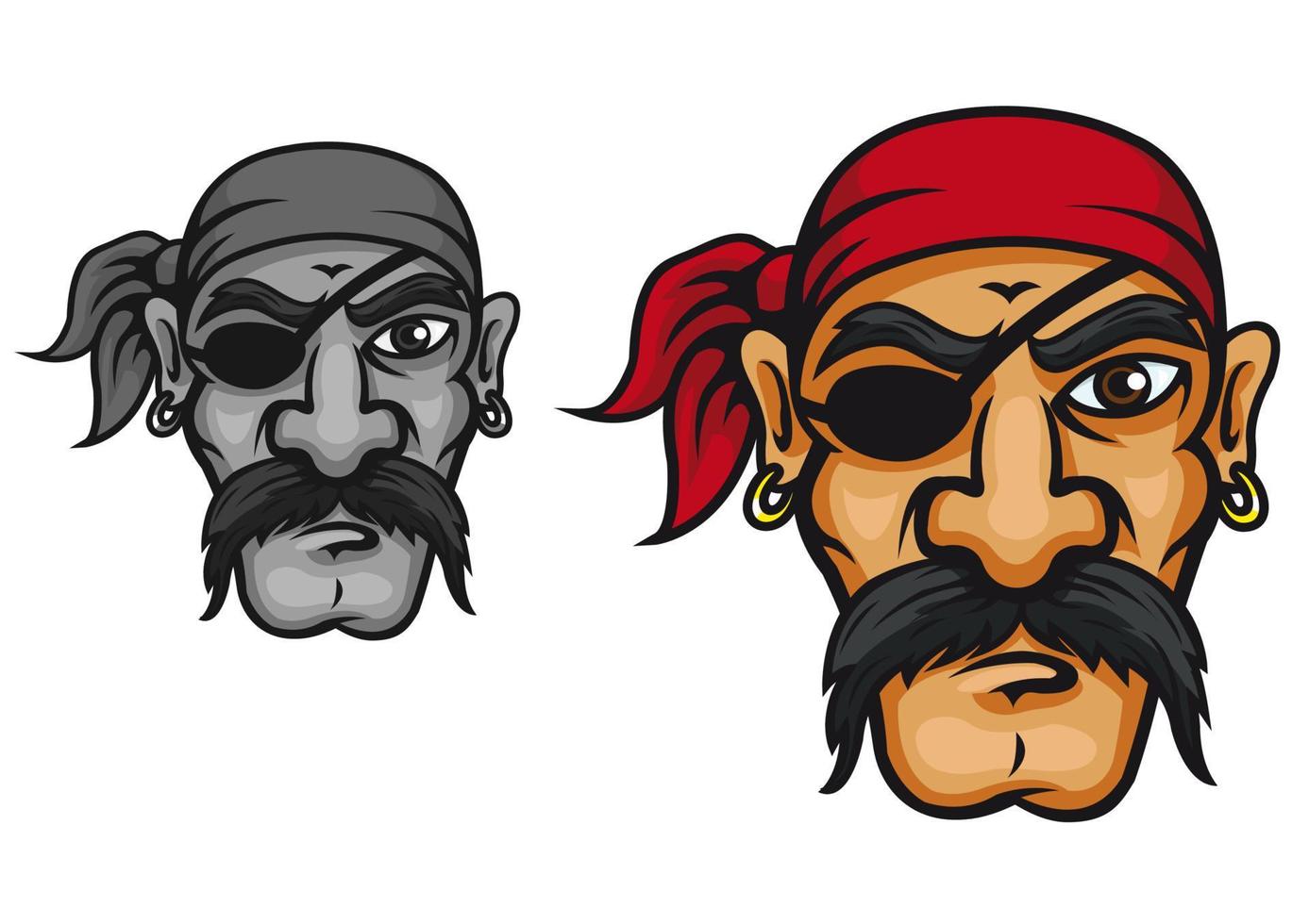 Old corsair captain vector
