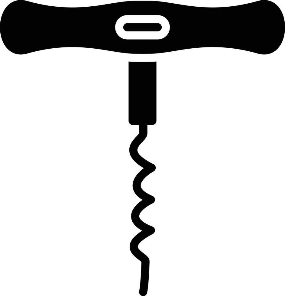 Corkscrew Glyph Icon vector
