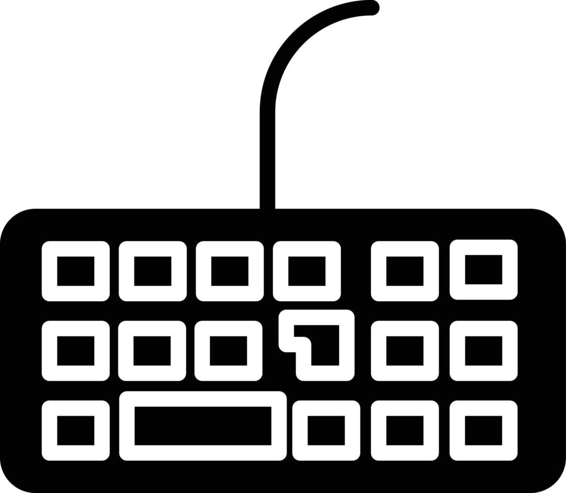 Keyboard Glyph Icon vector