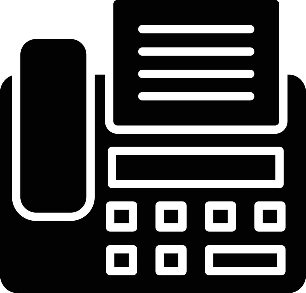 Fax Machine Glyph Icon vector