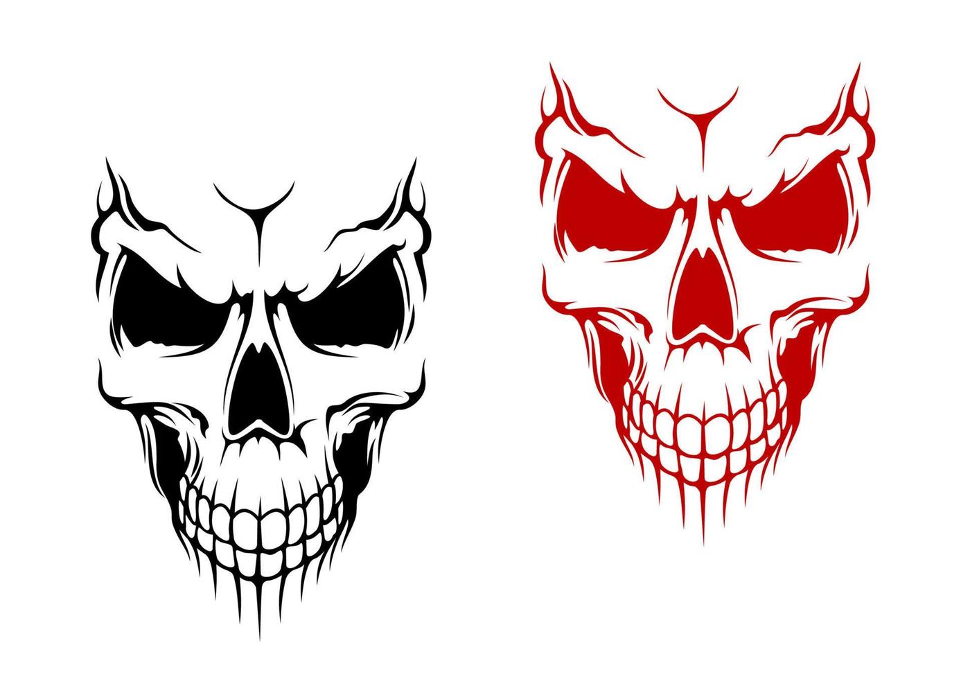 Smiling skull character vector
