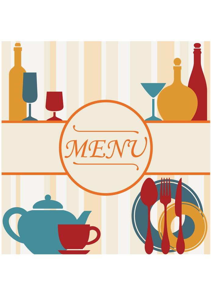 Design of restaurant menu background vector