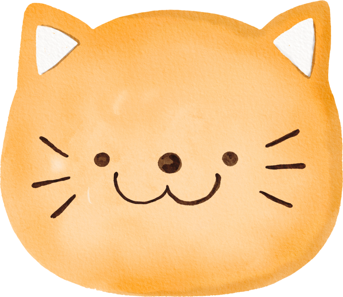 gato de biscoito aquarela png