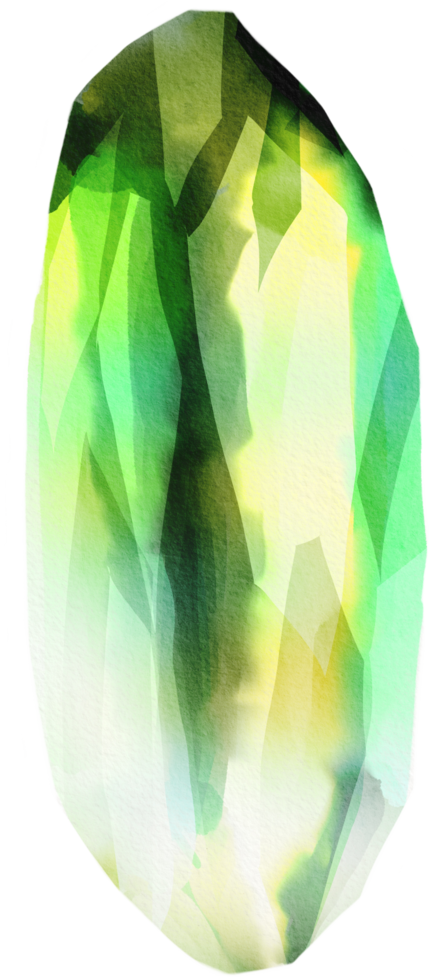 watercolor painted crystal png