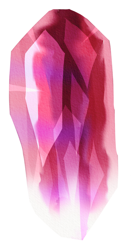 crystal watercolor hand drawn png