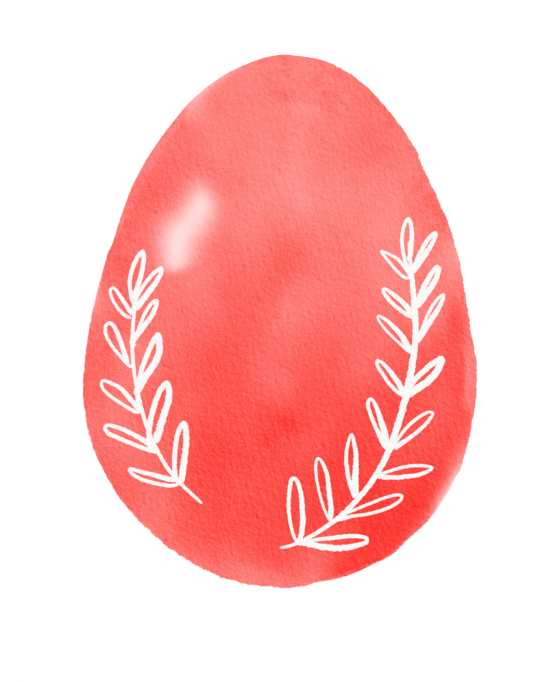 Colorful easter watercolor painted png