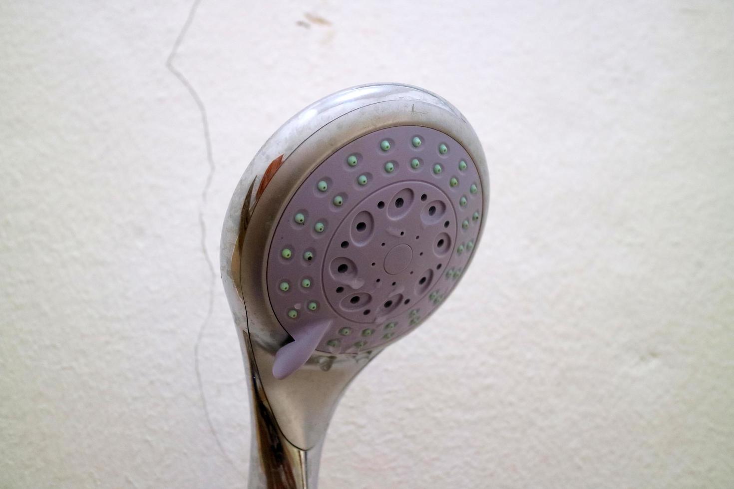 The end of the shower head is rounded for bathing photo