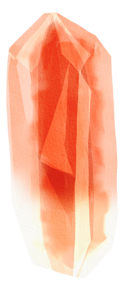 watercolor painted crystal png