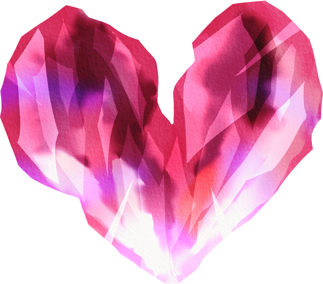 watercolor painted crystal png