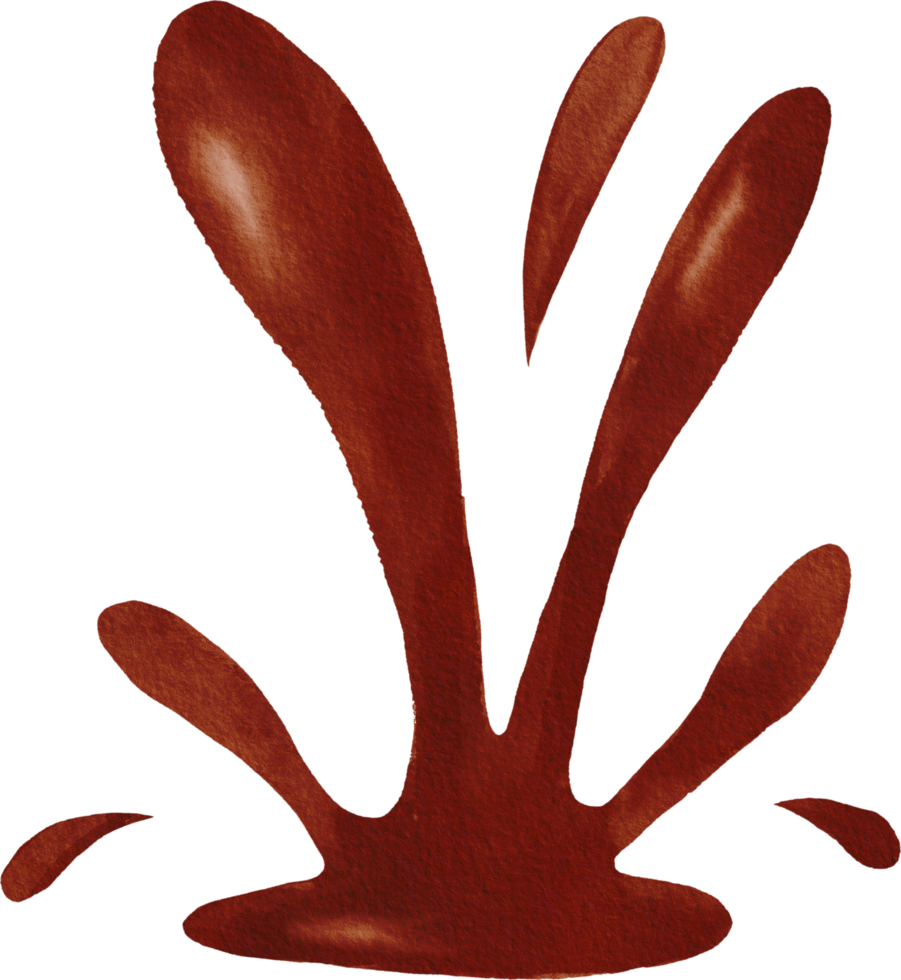 Watercolor Splash of caramel coffee png