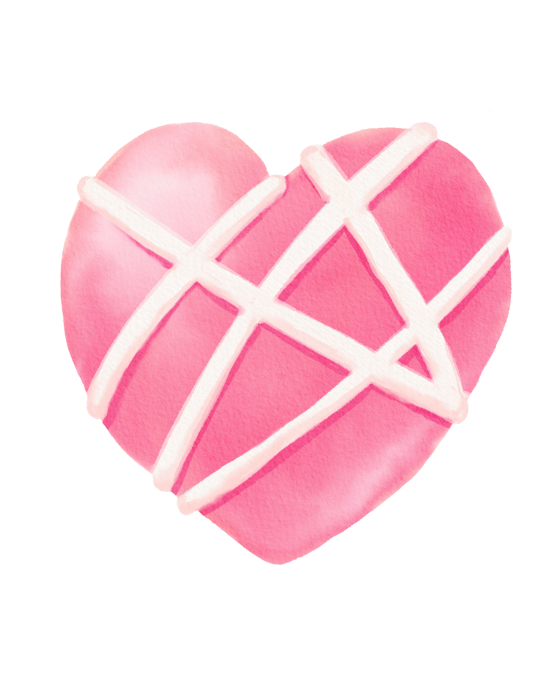 Valentine Chocolate Bomb  Watercolor Painted png