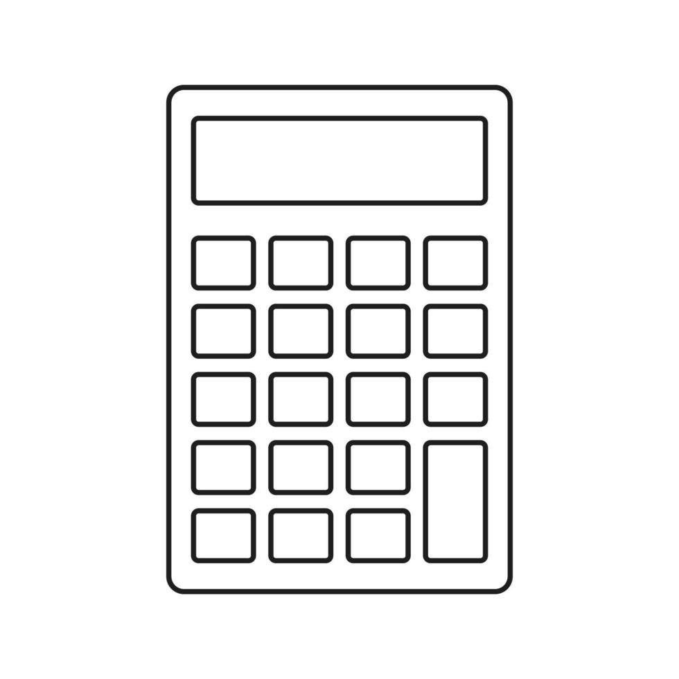 Calculator isolated on white background. Vector illustration